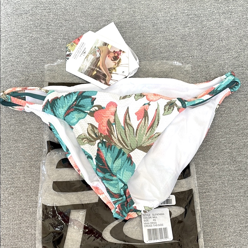 NWT O’Neill Natalie off duty viva criss cross tab bikini bottoms - XS